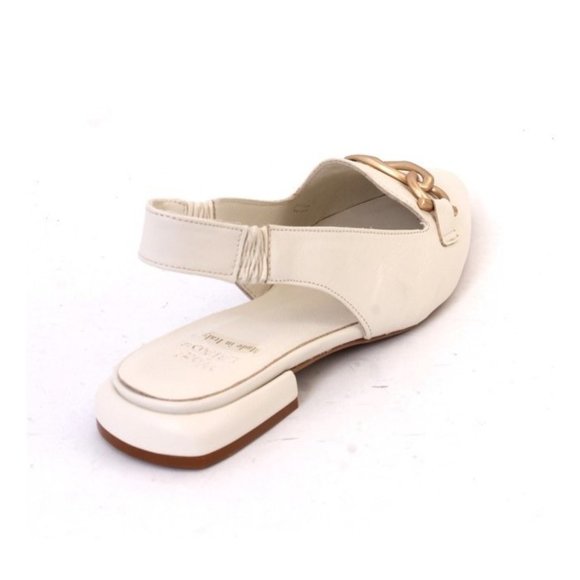 WOz 3020a White Leather Open-Toe Slides Sandals Shoes - Picture 4 of 8